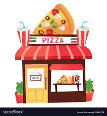 cartoon pizza royalty free vector