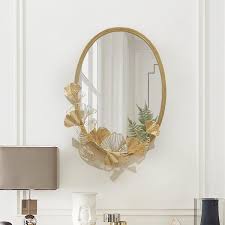 860mm Glam Oval Wall Mirror Hollow Out