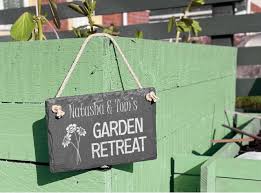 Garden Retreat Slate Sign Garden
