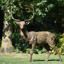Bronze Deer Statue Life Size Modern