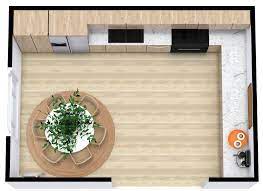 large l shaped kitchen floor plan