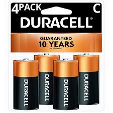 Duracell 1 5v Coppertop Alkaline C Batteries 4 Pack
