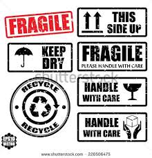 Fragile package icons set, handle with care logistics and delivery shipping labels. Set Of Fragile Sticker Handle With Care And Case Icon Packaging Symbols Sign Keep Dry Do Not Litter And T Printing Labels Graphic Design Class Sticker Design