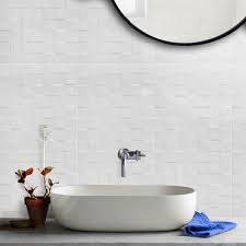 White Square Gloss Ceramic Tile