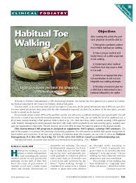 Habitual Toe Objectives Walking Podiatry Management Pages