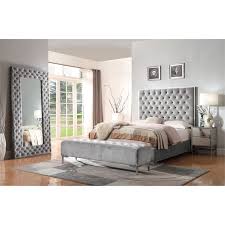 Pemberly Row Gray Queen Upholstered Bed