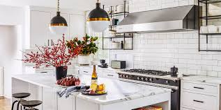 Modern kitchen design black white cement backsplash tile. 20 White Kitchen Design Ideas Decorating White Kitchens