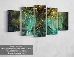 enchanted tree canvas wall art pine