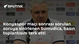 Konyaspor maçı sonrası sorulan soruya sinirlenen Sumudica, basın  toplantısını terk etti - 07.12.2021, Sputnik Türkiye