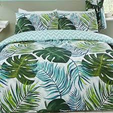 Tropical Palms Double Duvet Cover And