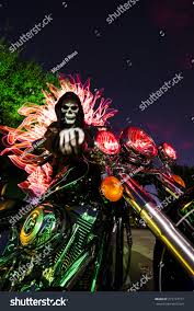 Night Rider Skeleton Motorcycle Light Painting Stock Photo Edit Now 271727717