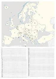 Europa mapa państwa i stolice