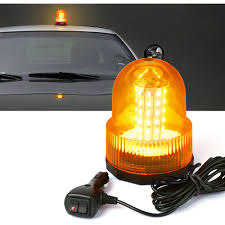 Details About Xprite Yellow Led Rotate Strobe Light Car Roof Beacon Amber For Truck Forklift