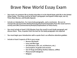 brave new world essay slides 