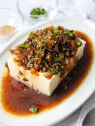 silken tofu with onion and garlic