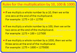 100 problem math fact worksheets. Multiplication By Ten Hundred And Thousand Multiply By 10 100 1000