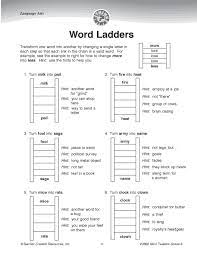 Word ladders 1 2 grade. Word Ladders Education World