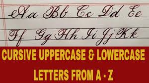 lowercase letters in cursive