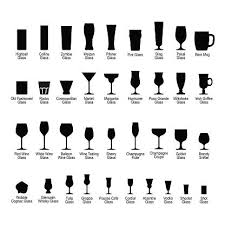 Bar Glassware With Names Black