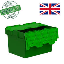 These durable bins are best at surviving brutal cold, stack easily, and have comfortable molded handles to easily carry heavy loads. 64 Litre Attached Lid Container 600 X 400 X 365h Mm Various Colours Available Totebox