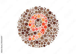 vector graphic of color blind test