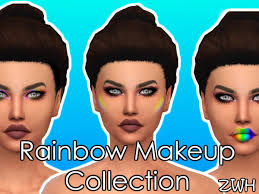 the sims resource rainbow makeup pack