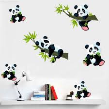 Panda And Bamboo Wall Stickers Animals