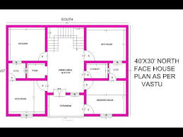 40x30 North Facing House Plan 2bhk