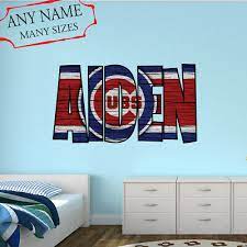 Chicago Cubs Wall Decal Art Custom Name