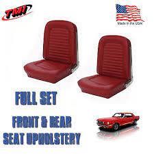 Front And Rear Seat Covers Red Vinyl