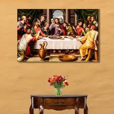 Last Supper Glass Wall Painting
