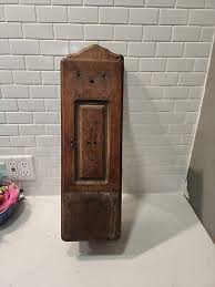 Antique Wooden Oak Wall Telephone Box