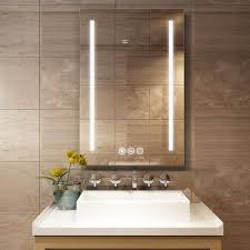 Boyel Living 24 In W X 36 In H Frameless Rectangular Led Light Bathroom Vanity Mirror In Silver Kfm22436sf1 The Home Depot