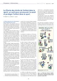 Pdf La Charte Des Droits De Lenfant Dans Le Sport Un