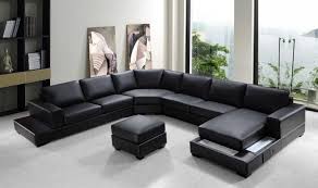 Modern Black Leather Sofa Photos