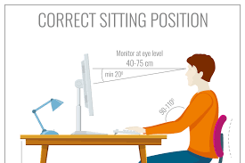 correct spine sitting posture at