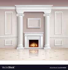 classic interior with fireplace design