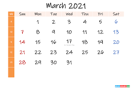 You can also generate a printable monthly pdf calendar for any year and print it on regular us letter, us legal, a3, a4, a5 paper size with page orientation is landscape or portrait. Free March 2021 Monthly Calendar Template Word Template No If21m411 Free Printable Calendars