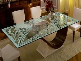 Dining tables are multifunctional spaces for eating, working, socialising and playing. Etching Designer Glass Dining Table Top Fgdted22 Flair Glass International