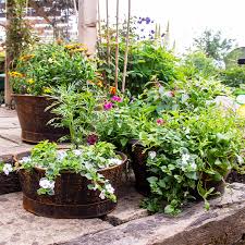 Set Of Three Metal Garden Planters