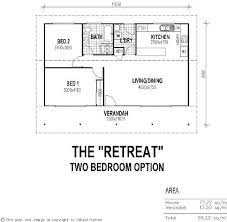 2 Bedroom Guest House Floor Plan With