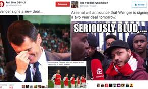 Последние твиты от arsenal memes (@arsenalmemes). Arsene Wenger And Arsenal Memes Twitter Reacts Daily Mail Online