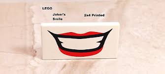 lego joker smile teeth printed sign