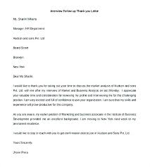 Template Samples Of Follow Up Letter After Interview No Response
