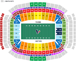 Texans Parking Chart Nrg Stadium Seating Chart Football