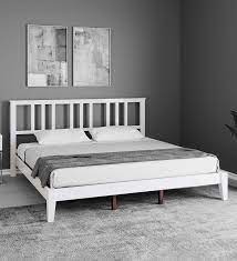 Rattle Solid Wood Queen Size Bed In