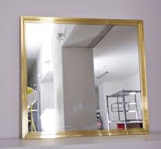 Large Brass Mirror In The Style Of