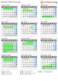 Die kalenderwochen 2021 entsprechen der in europa üblichen berechnungsweise. Kalender 2018 Ferien Thuringen Feiertage