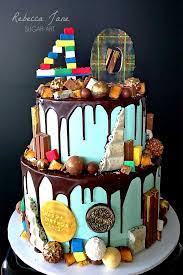 40th Birthday Cake Drip Cake Chocolate Overload 40th Birthday Cakes  gambar png