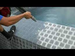 Pool Tile Cleaning Bead Blasting